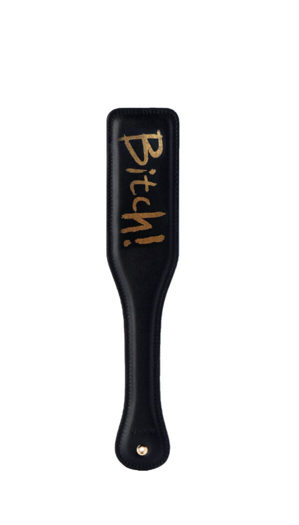 Bitch! Luxury Leather Spanking Paddle - Afbeelding 2