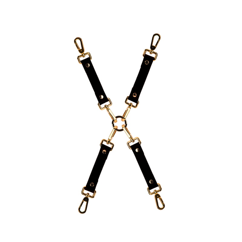 black leather hogtie upko