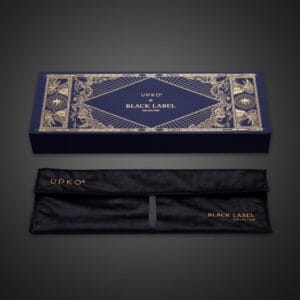 black label product packing