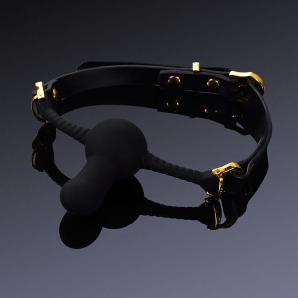 Dildo-Shaped Mouth Gag Black - Afbeelding 2