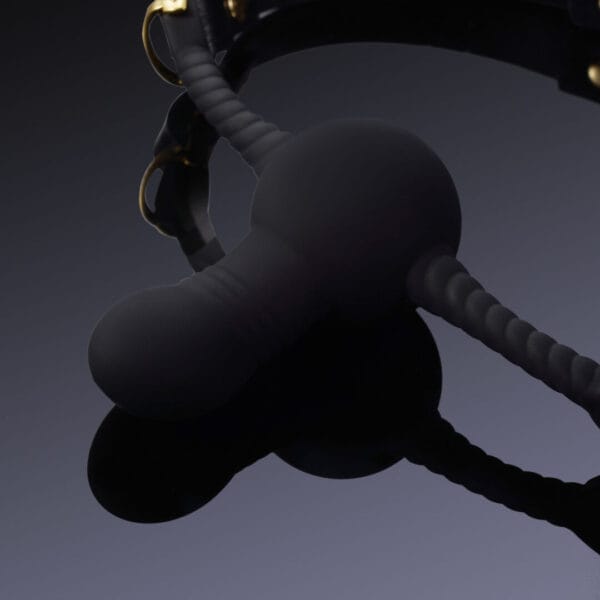 Dildo-Shaped Mouth Gag Black - Afbeelding 3