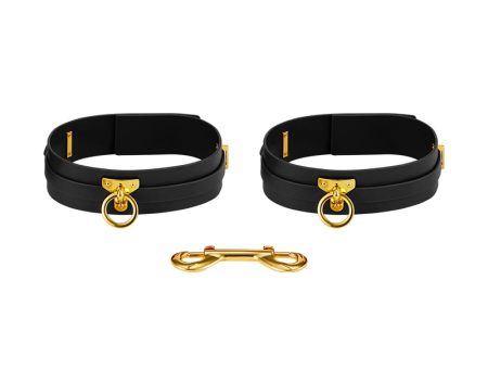 black leather thigh cuffs upko